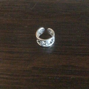 Sterling Silver Scroll Design Ear Cuff